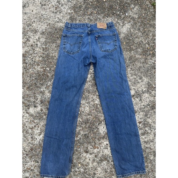 Vintage Levi's 505 Regular Fit Straight Leg Jeans Size 34x36 100% Cotton - Picture 4 of 5
